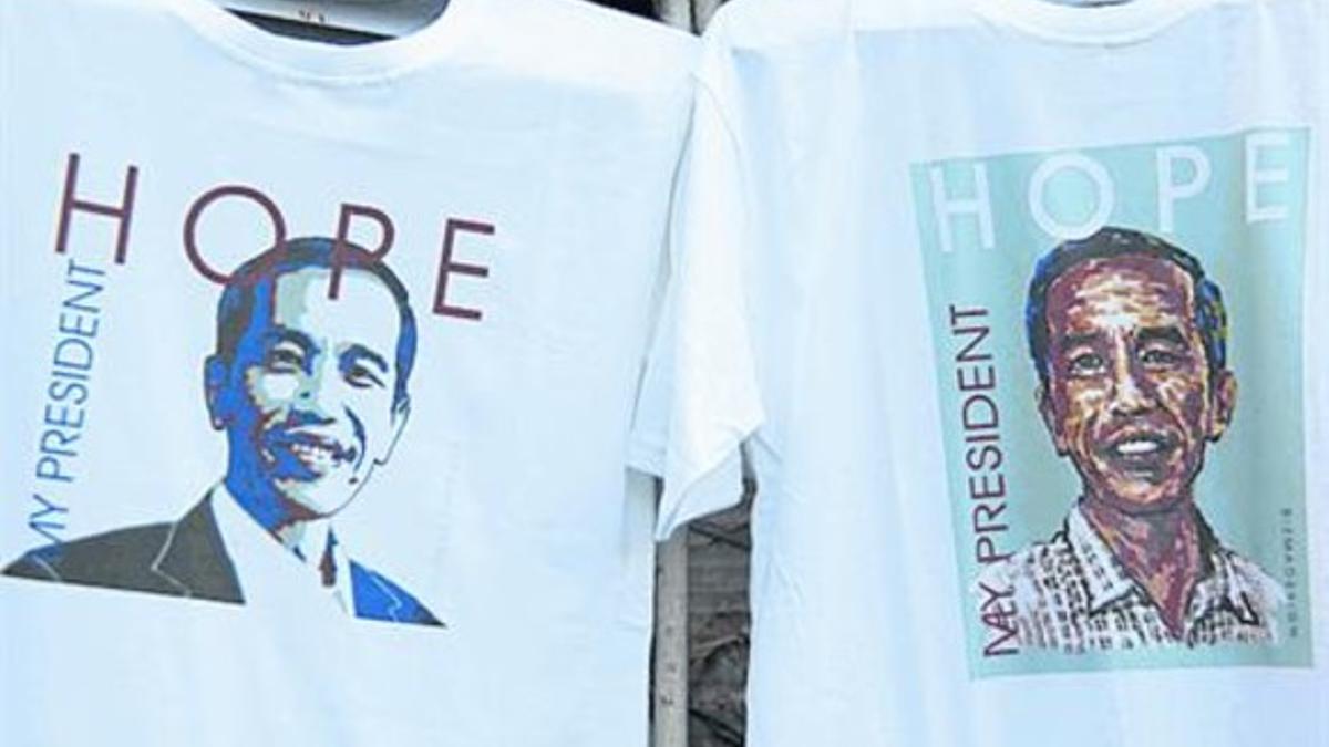 Parecido asombroso 8 Camisetas con el rostro de Joko Widodo.