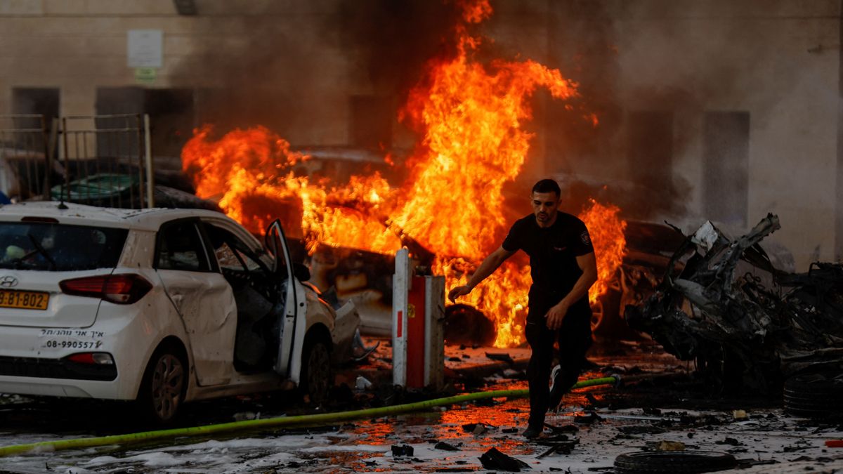 Ataque procedente de la Franja de Gaza en Ashkelon, Israel.