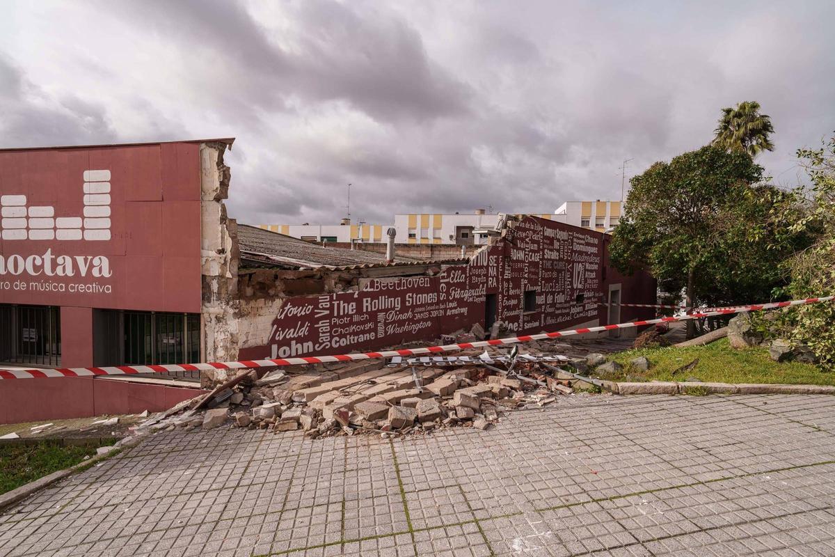 Daños causados por el vendaval.