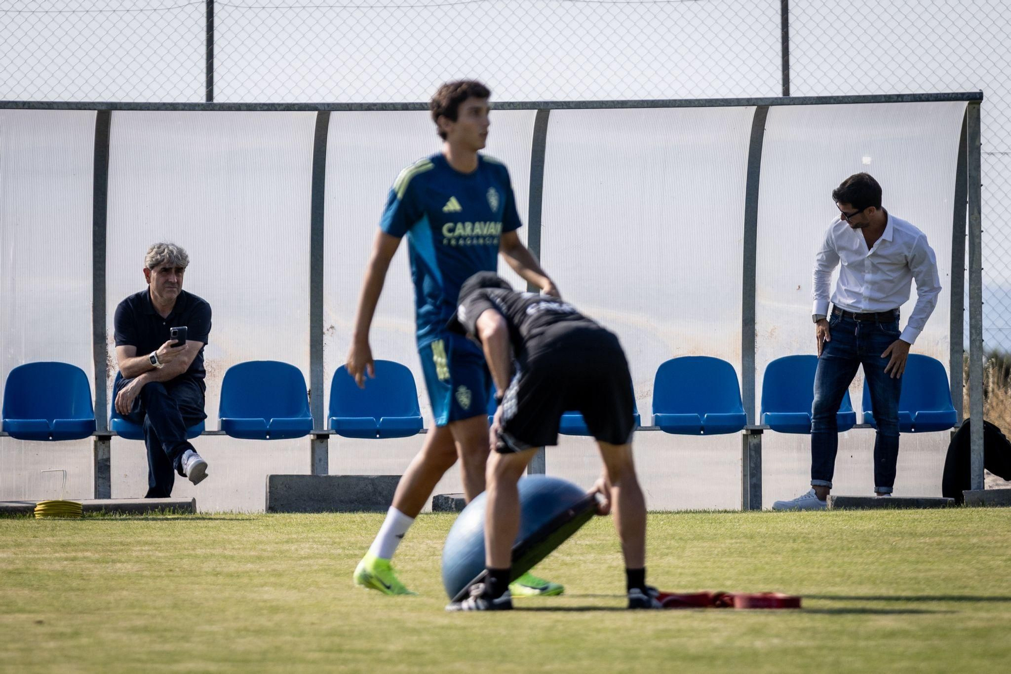 En imágenes | Pretemporada del Real Zaragoza en Los Ángeles de San Rafael: Fernando López se incorpora al stage