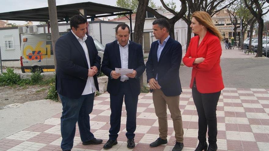 Manuel García, Ruiz Espejo, José Bernal y Ana Isabel González, este viernes en San Pedro.