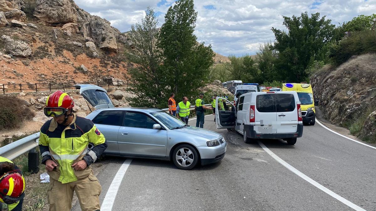 Accidente en la N-240, en Teruel, este martes