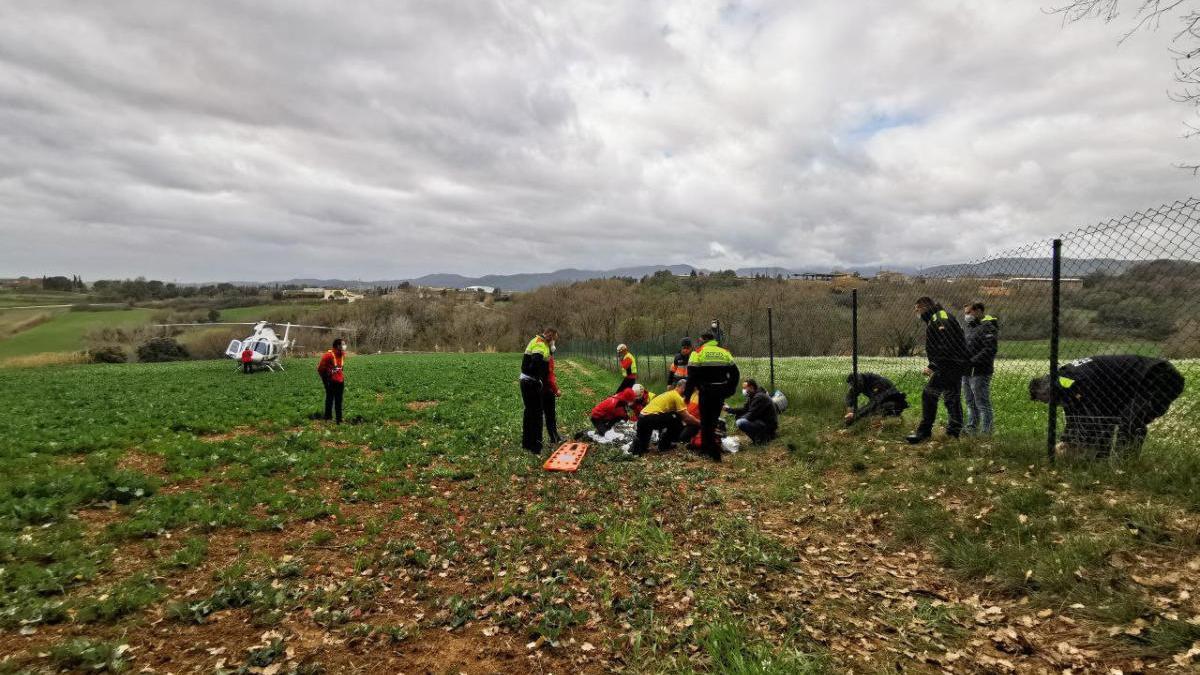 Els efectius d&#039;emergència atenent el desaparegut