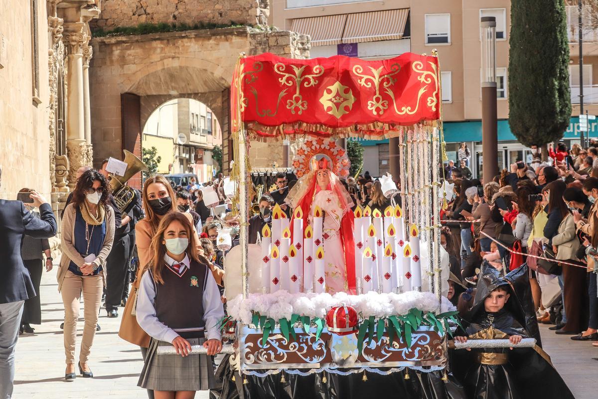 Procesión de los alumnos del colegio Diocesano de Santo Domingo de Orihuela