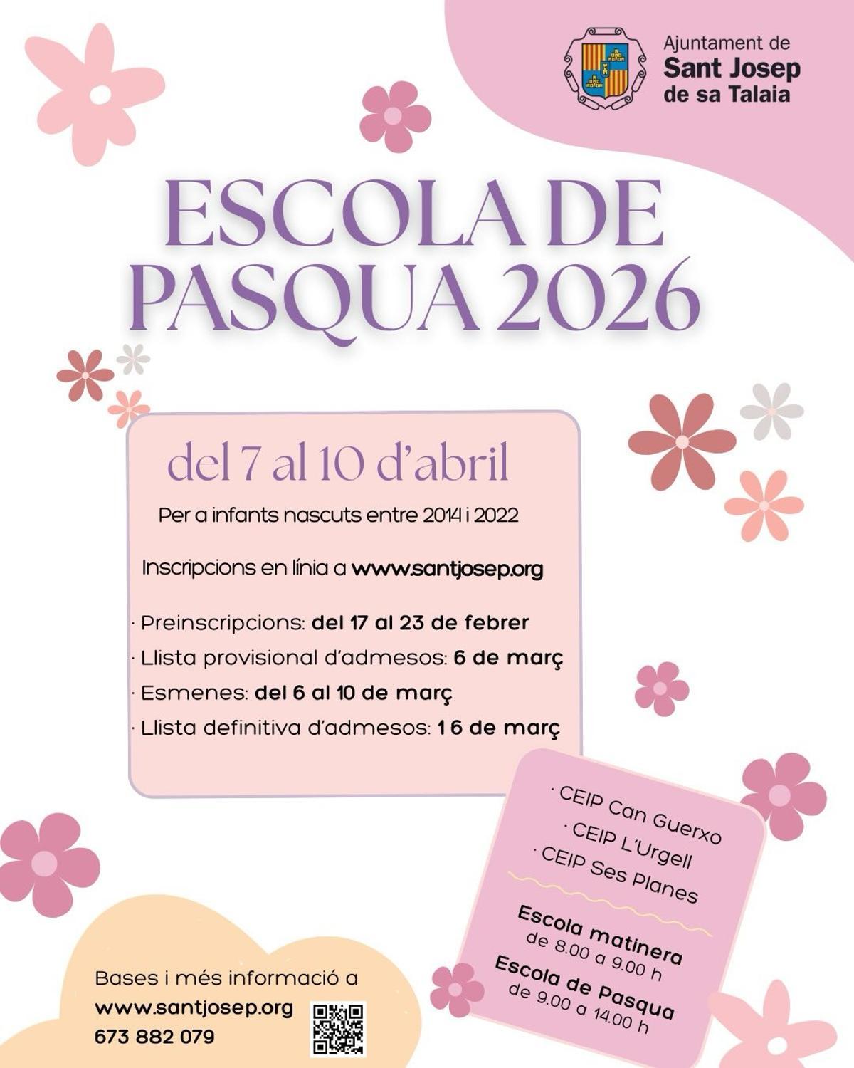 Cartell Escola de Pasqua 2026