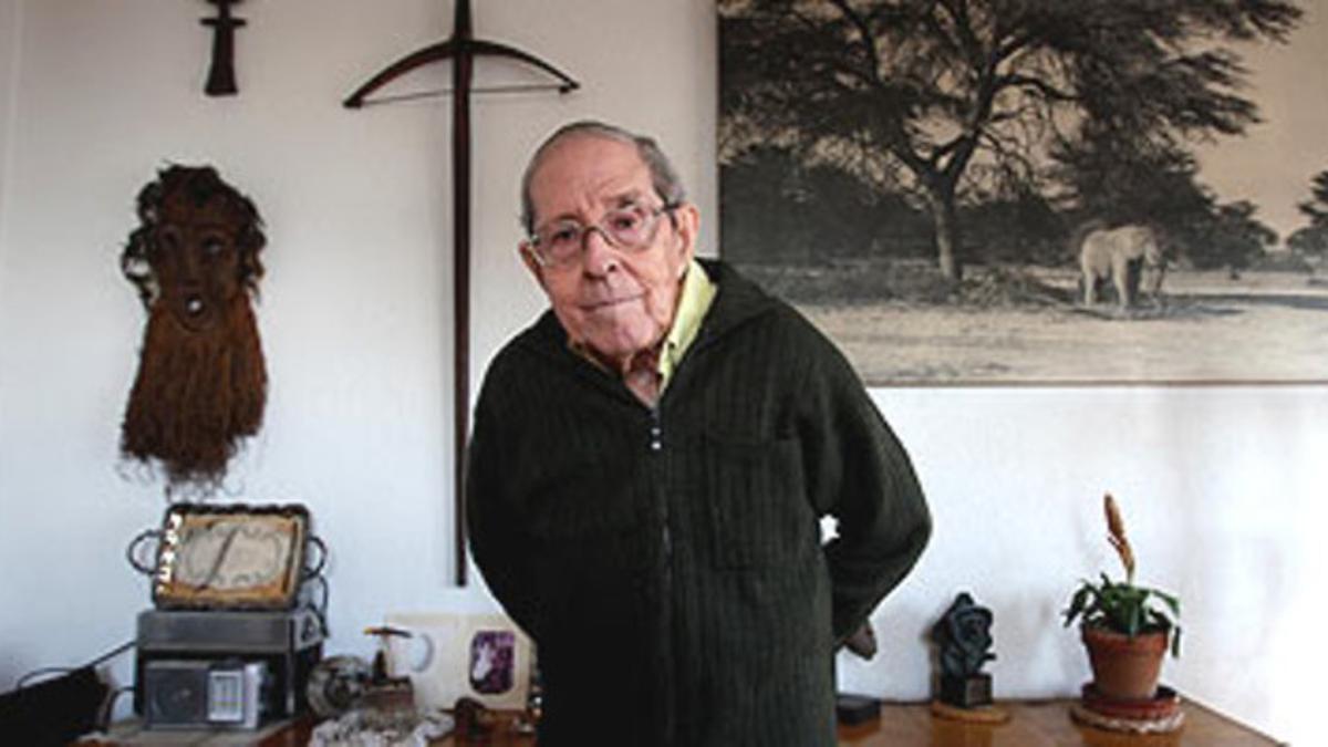 Sabater Pi, en su casa de Barcelona, en febrero del 2009.