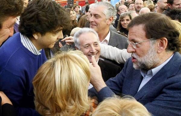 Las imágenes del mitin de la coalición PP-PAR en Zaragoza