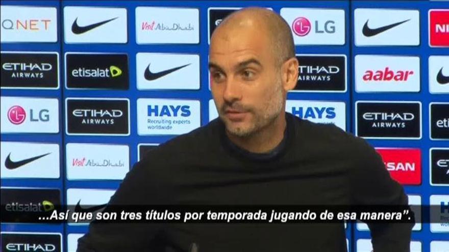 Guardiola, a los críticos: "En 7 años he ganado 21 títulos"