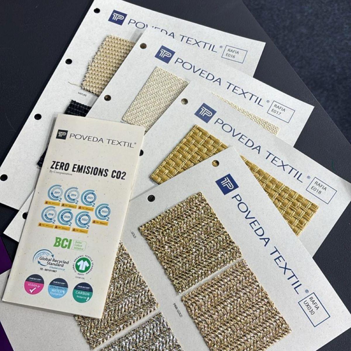 Una muestra de los tejidos de la empresa de Petrer.