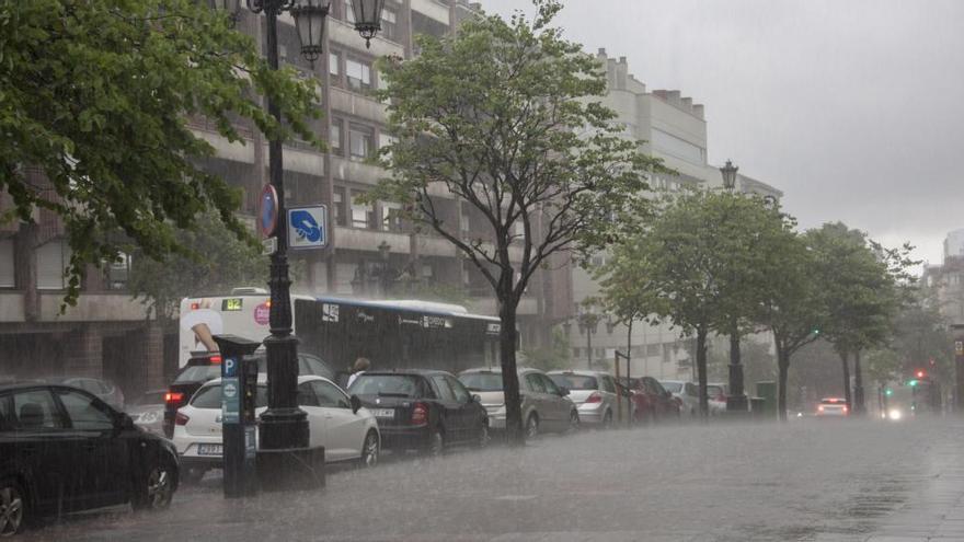La lluvia en Oviedo