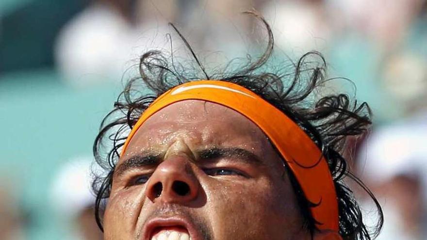 Nadal celebra su victoria. // Eric Gaillard