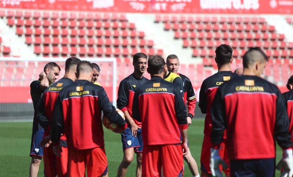 La selecció catalana s''entrena a Montilivi abans del Catalunya-Veneçuela