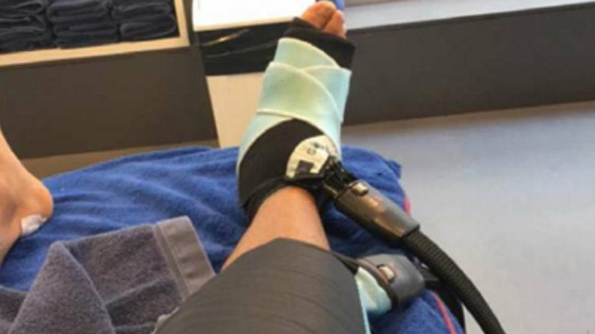 Neymar mostró la recuperación de su pie derecho