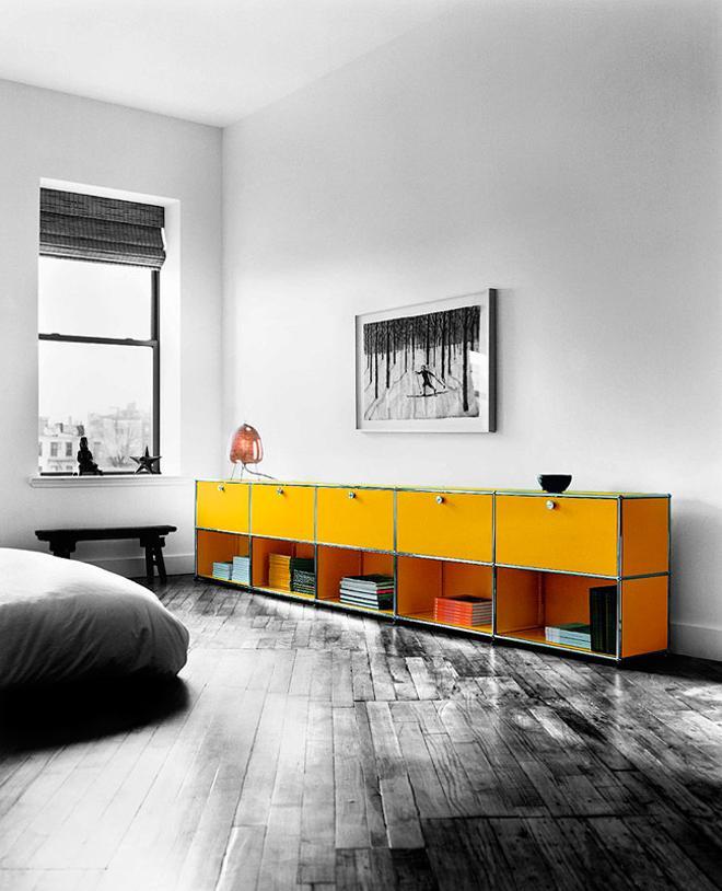 Mueble en color amarillo mostaza de USM