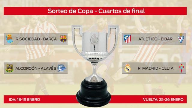 Sorteo Copa del Rey: los emparejamientos de Copa del Rey - Cuartos