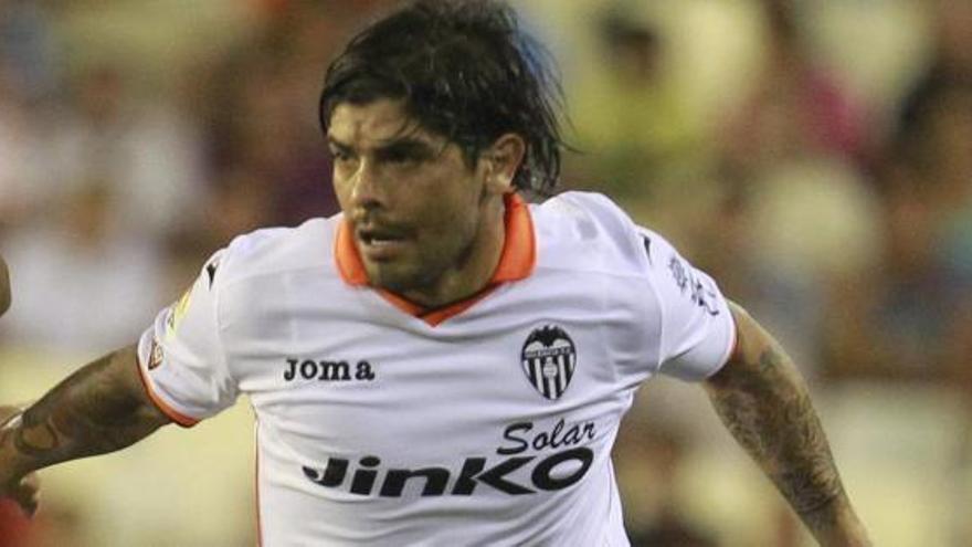 Banega, durante un partido.