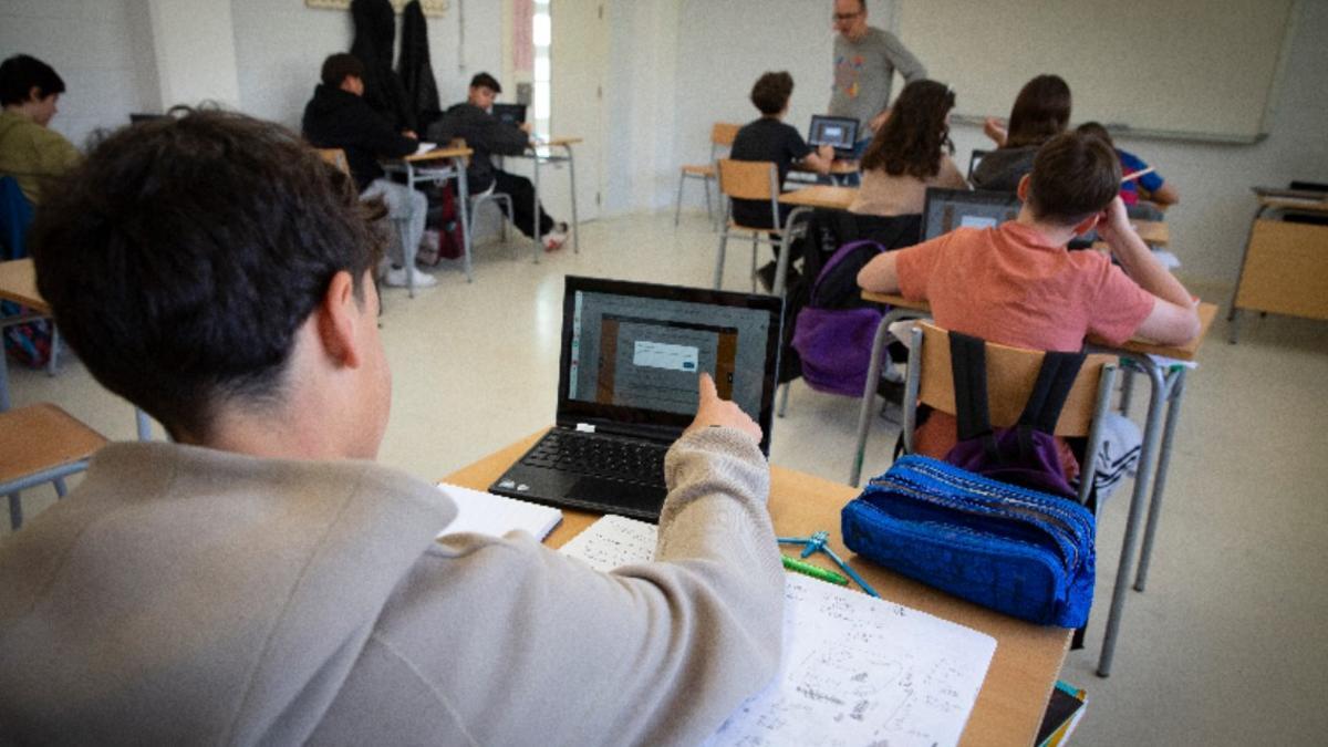 Aula de un instituto catalán.