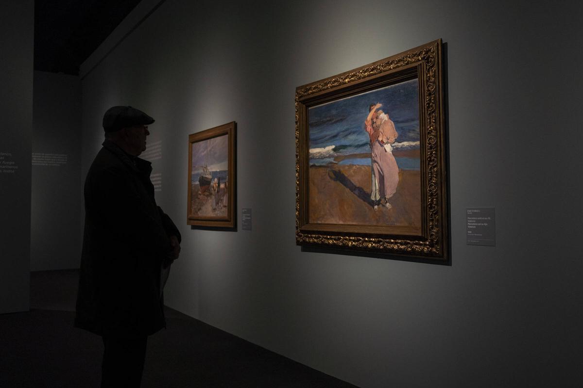 Detalle de la exposición 'En el mar de Sorolla con Manuel Vicent'