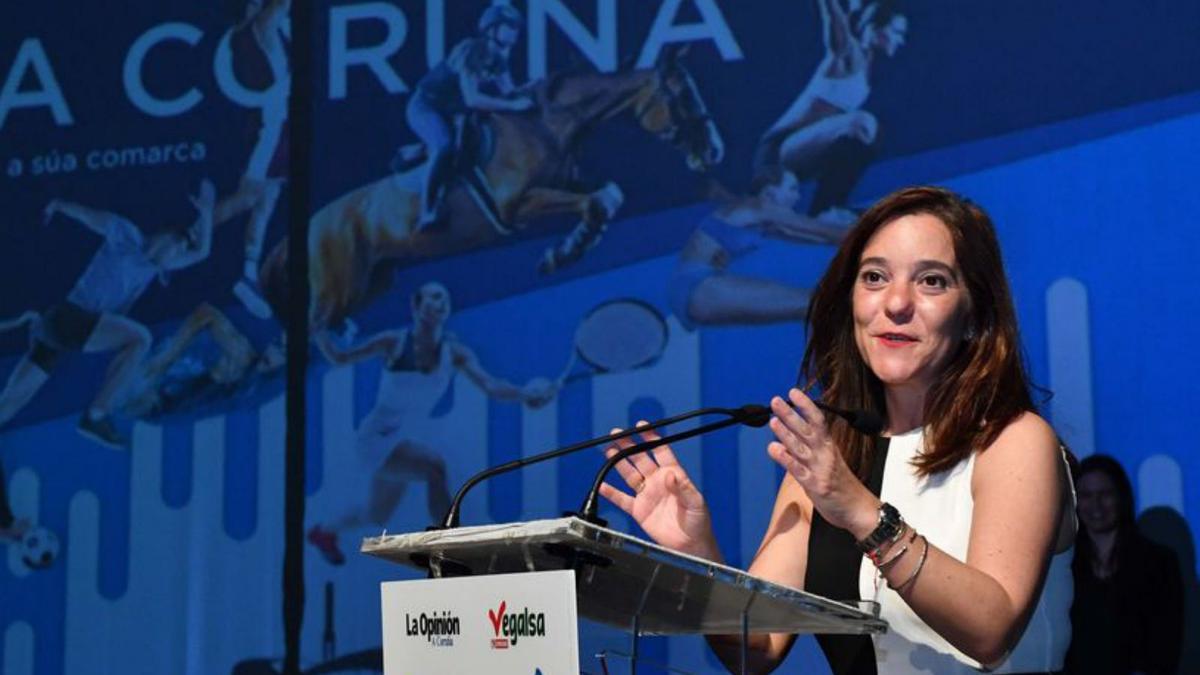 Discurso da alcaldesa Inés Rey na gala. |  // VÍCTOR ECHAVE