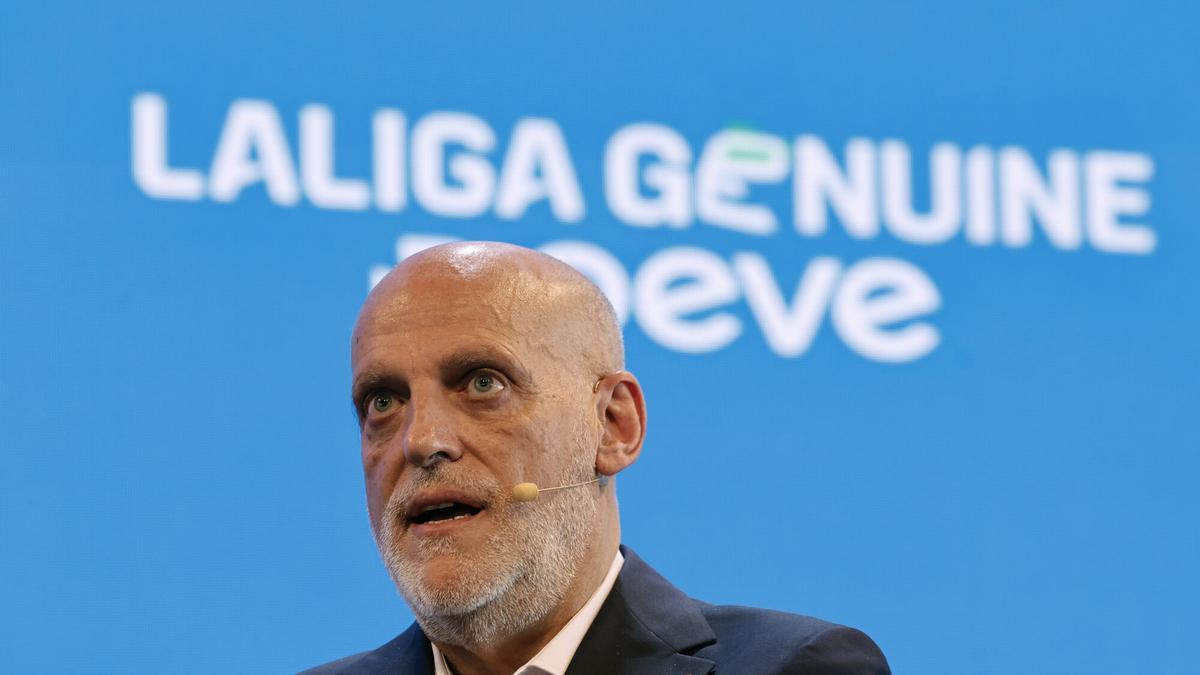 Tebas ya impulsa la venta de los futuros derechos de TV de LaLiga