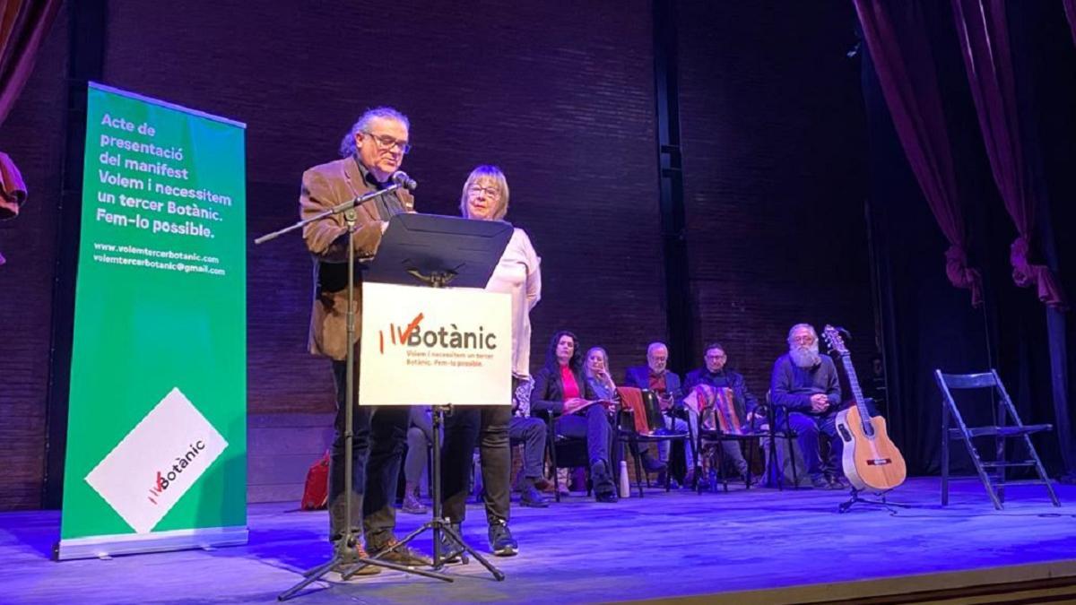 Un momento de la presentación del manifiesto en València.