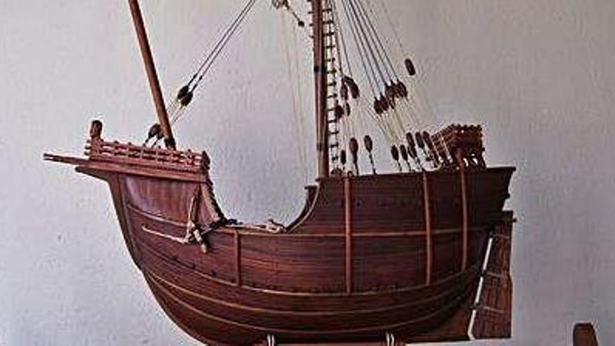 Modelo de una nave mercante del siglo XIII. Autor, Miguel Alonso.