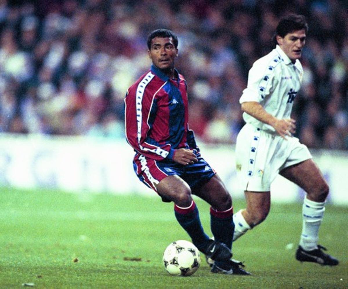 Romario durante un partido en el Bernabéu (1995).