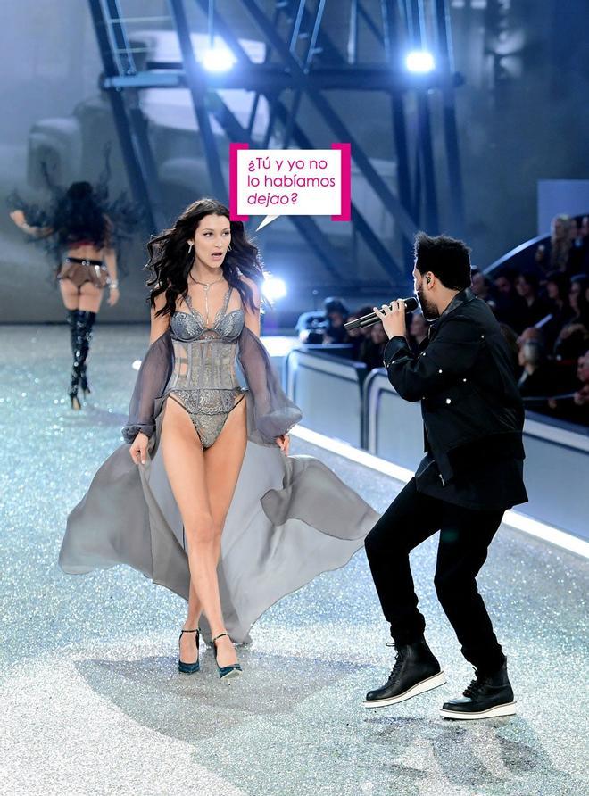 Bella Hadid y su encontronazo con The Weeknd en el desfile de Victoria's Secret