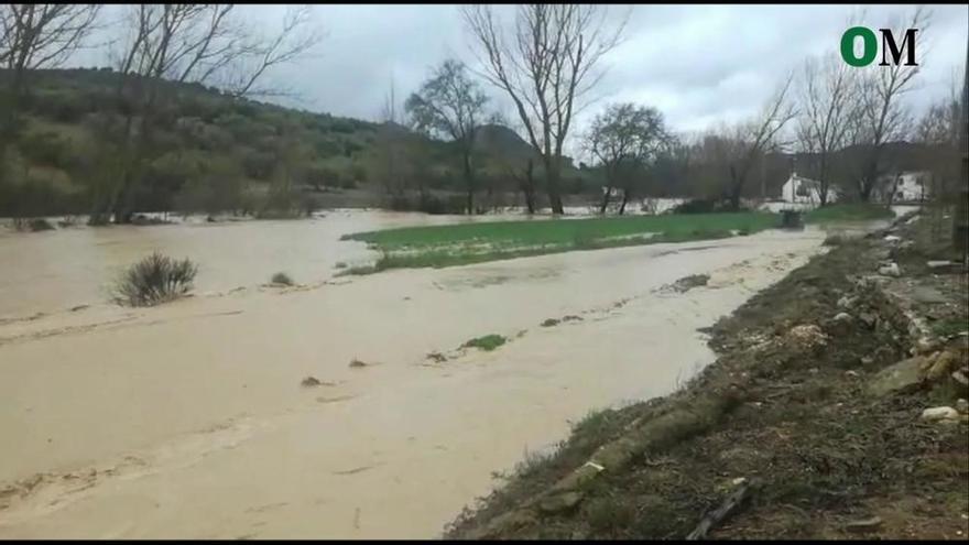 El río Guadalhorce se desborda en Villanueva del Rosario