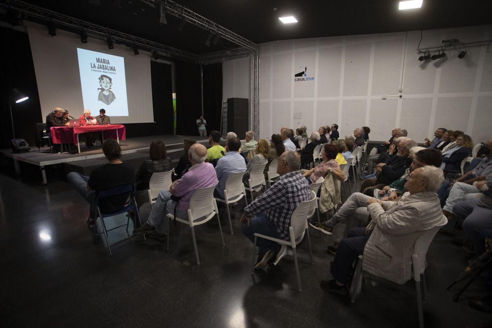 María "La Jabalina" tendrá una novela gráfica y un avance de la obra se ha podido ver en el casal Jove del Port de Sagunt.