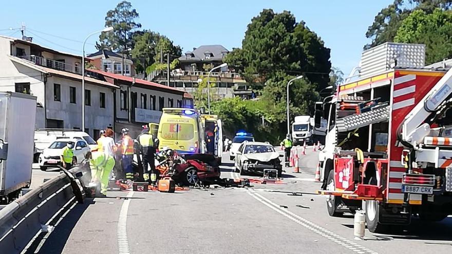 Aparatoso accidente de esta tarde en Alba con una persona fallecida.