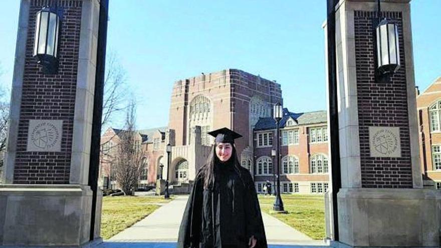 La ingeniera zamorana, Marina García López-Arias, en la Universidad de Purdue.