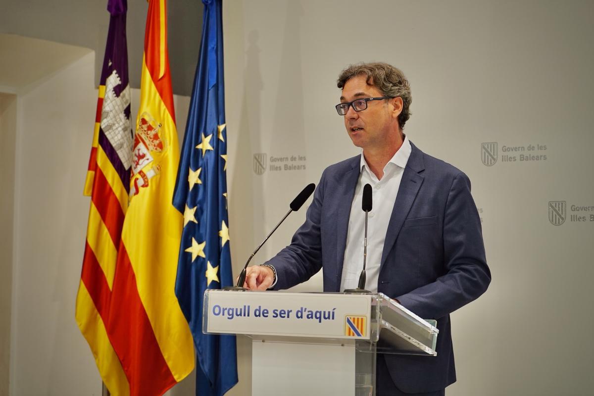 El portavoz del Govern, Antoni Costa, durante el Consell de Govern celebrado esta mañana