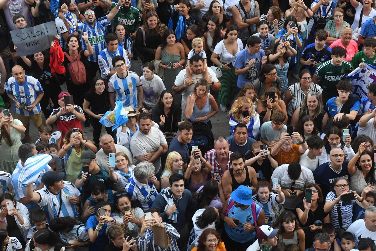 Scaloni, ovacionado en María Pita