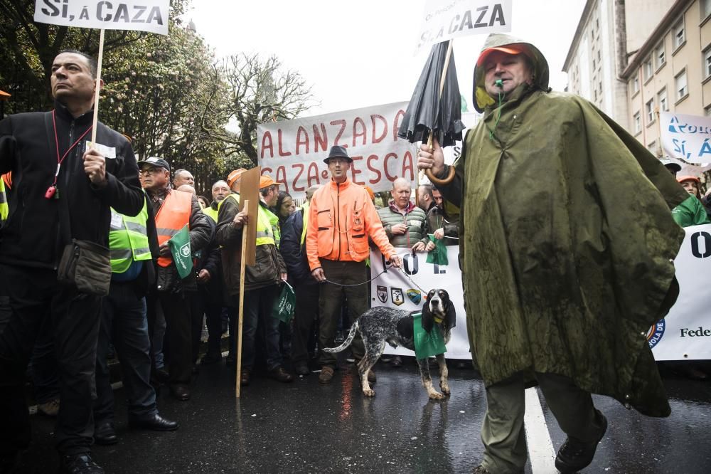 Han salido a la calle bajo el lema "sí a la caza, por un medio rural sostenible".