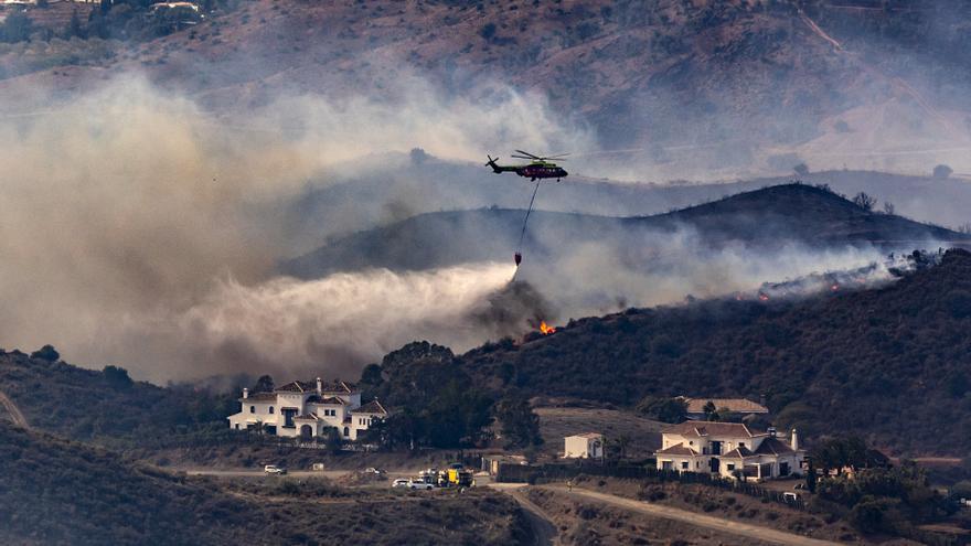 Extinguido el incendio que se declaró el domingo en la Sierra de Mijas