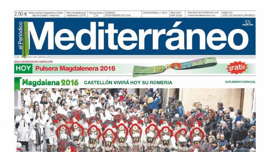 El Pregó puede al frío, en la portada de Mediterráneo