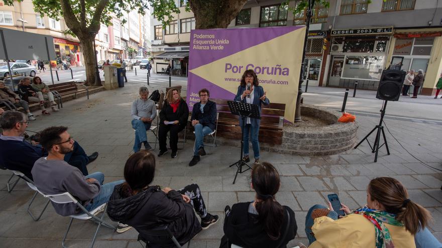 Elecciones municipales en A Coruña: acto de Por Coruña en Os Mallos