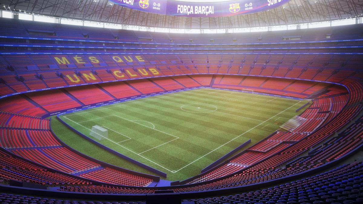 Una imagen virtual del futuro Camp Nou.