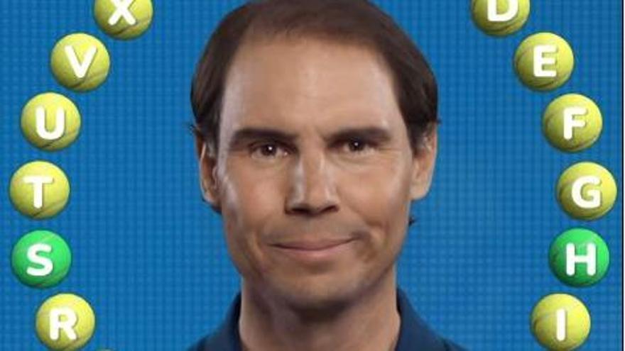 Rafa Nadal durante el anuncio.
