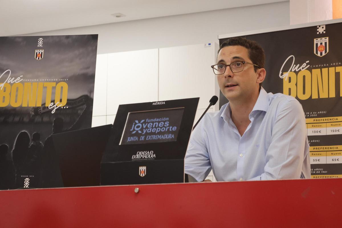 Alejandro Pérez, director general del Mérida, este lunes.