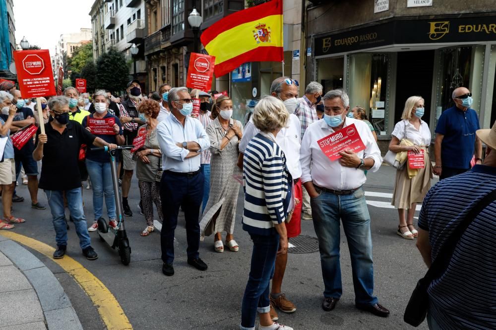 Movilización contra las peatonalización en Gijón