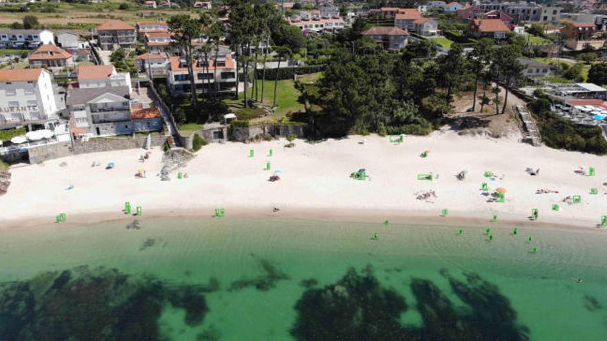 Así vigilan las playas los drones de Sanxenxo