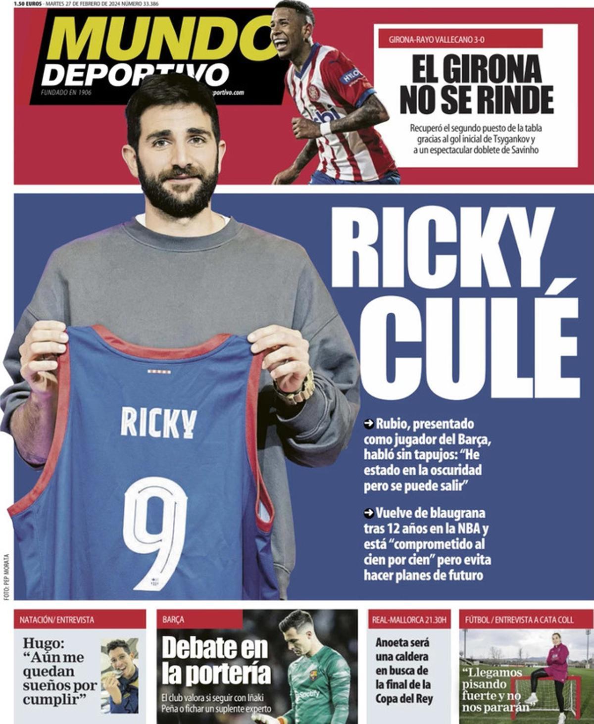 Las portadas de los periódicos deportivos de hoy, martes 27 de febrero Las portadas de los periódicos deportivos de hoy, martes 27 de febrero