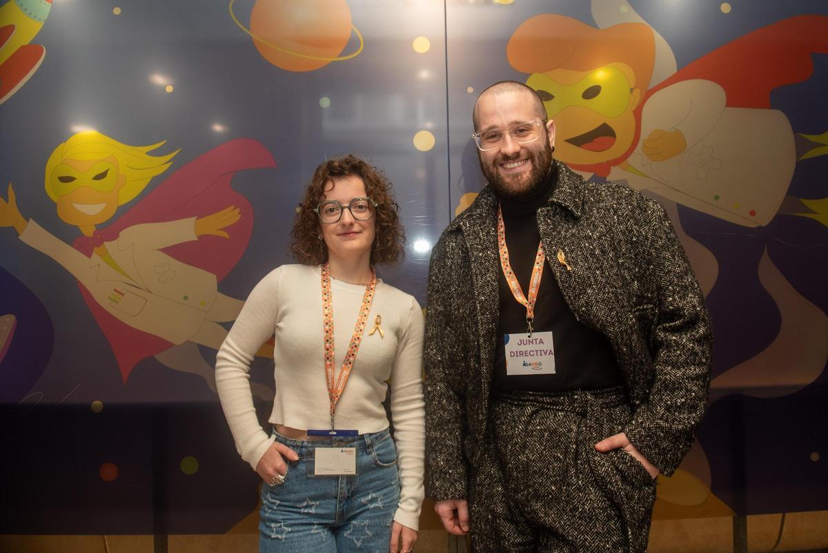 María Docampo y Borja Balbuena, este viernes, en el Hospital Materno Infantil Teresa Herrera de A Coruña (Chuac).