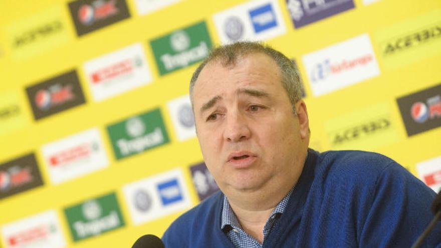 Miguel Ángel Ramírez, durante la rueda de prensa de ayer.