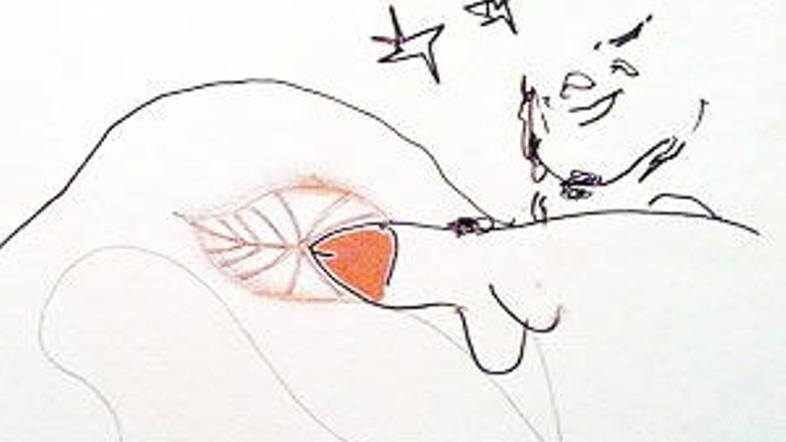 Uno de los dibujos de Raquel Rocha que forman parte de la exposición