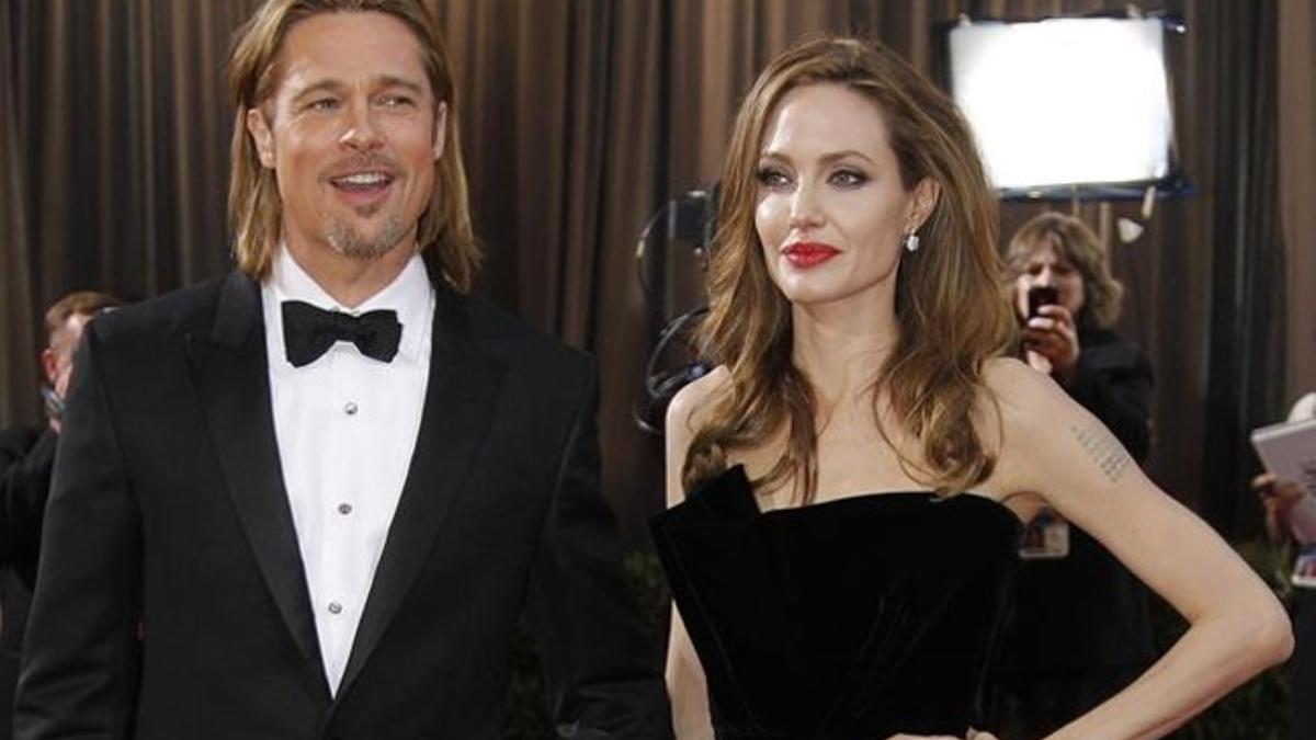 Brad Pitt y Angelina Jolie, en la gala de la entrega de los Oscar en el 2012.