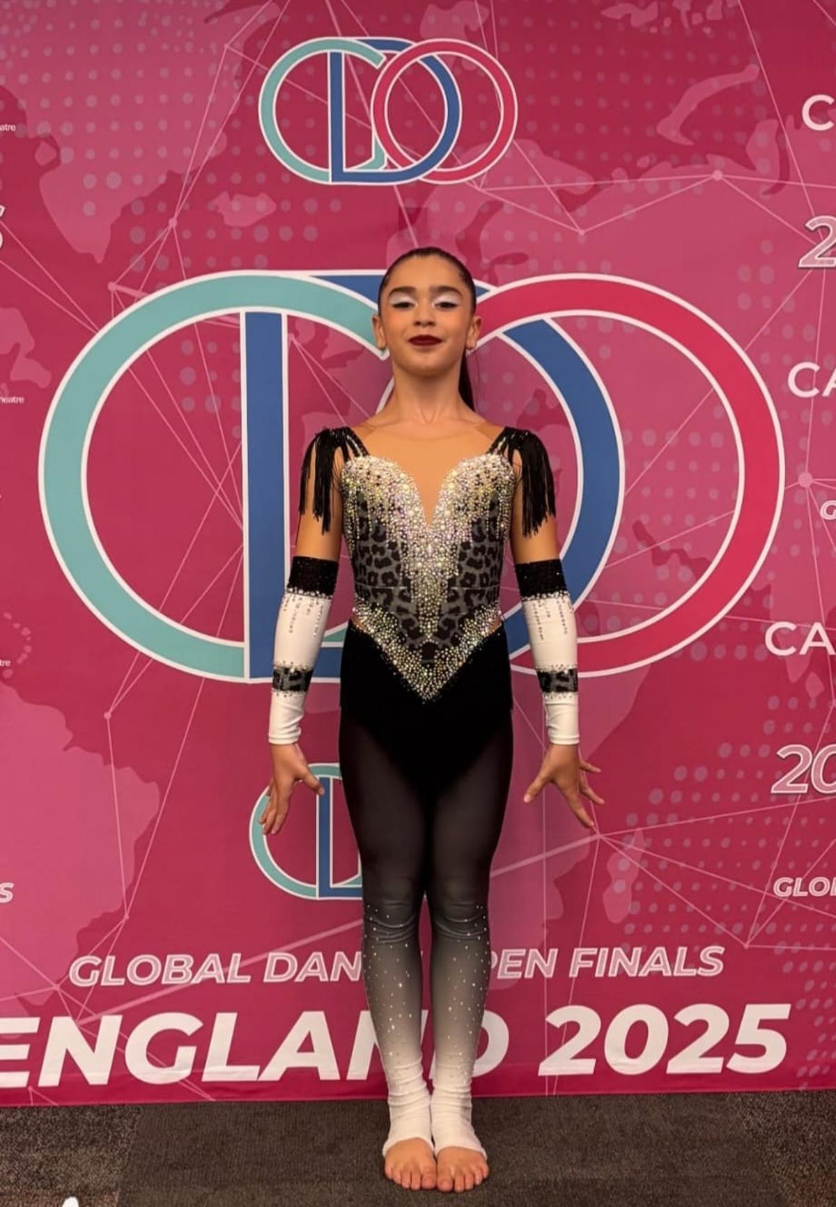 Elsa Oltra en el Campeonato Mundial Global Dance, en Reino Unido.
