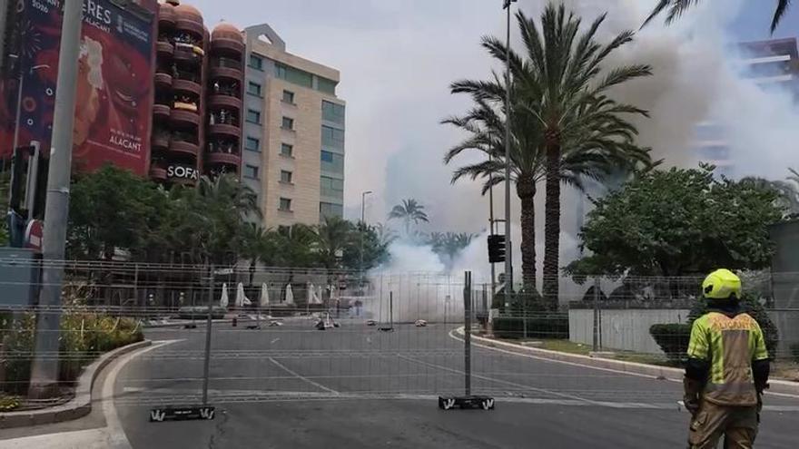 Terremoto de la mascletà de este viernes, 19 de junio, disparada por la pirotecnia Crespo